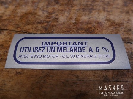 Mengsmering sticker 6% blauw MISA GS150
