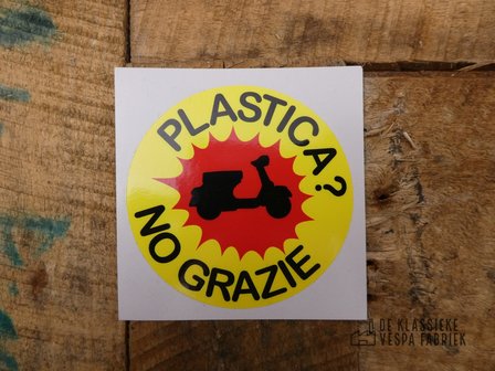 Sticker plastica no grazie