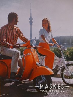 Poster vespa Rally Oranje 1 girl 