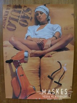 Poster vespa Rally Oranje 1 girl